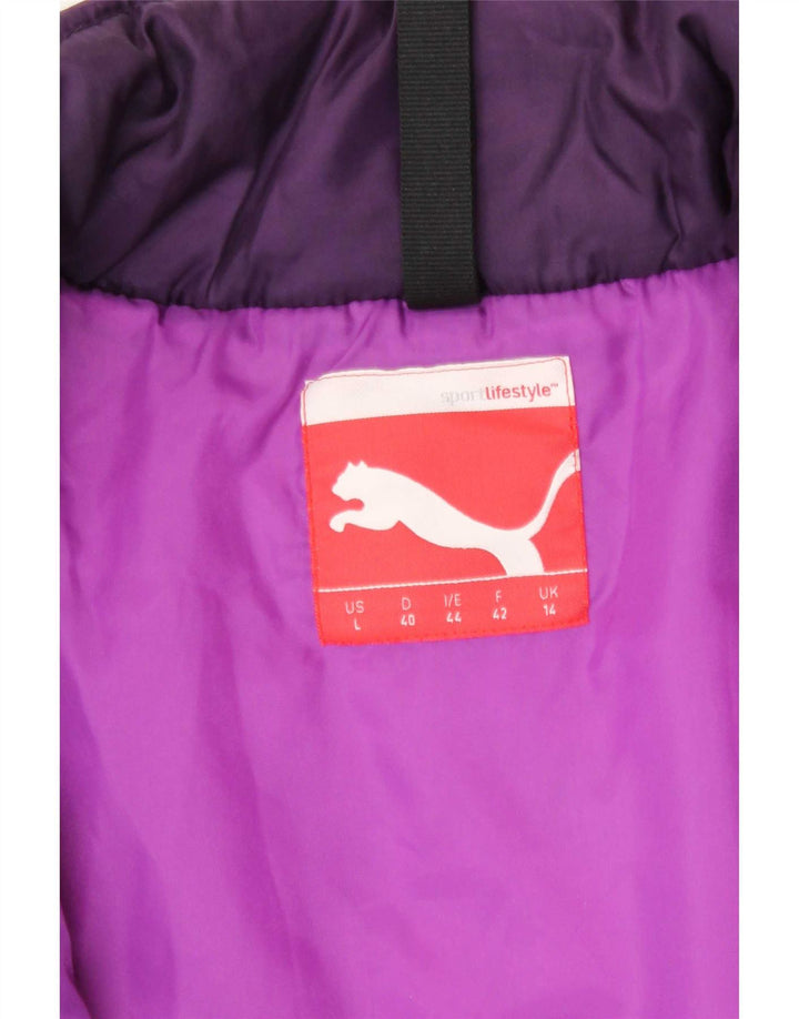 Женская стеганая куртка Puma UK 14, большой фиолетовый полиэстер