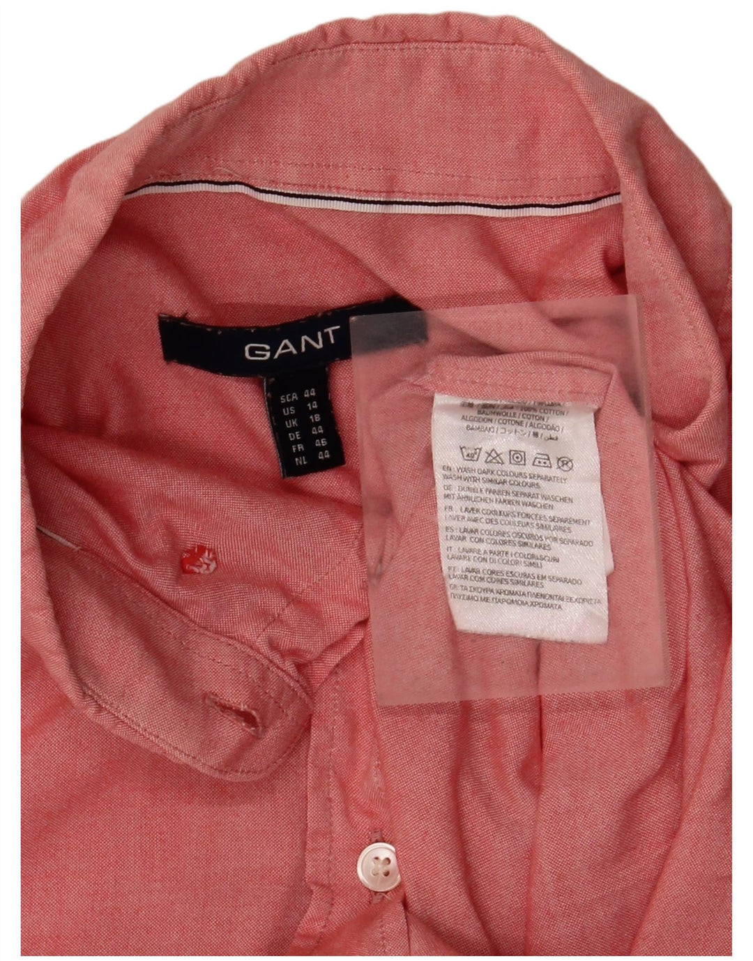 Мужская рубашка GANT UK 18 XL, розовый хлопок