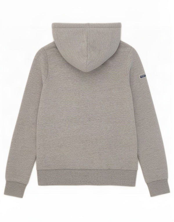 Superdry Womens Graphic Hoodie Jumper UK 8 Small Grey Cotton