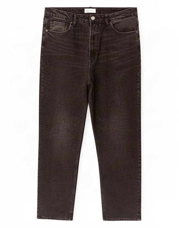 Женские прямые джинсы Zara EU 46 2XL W36 L28 черные
