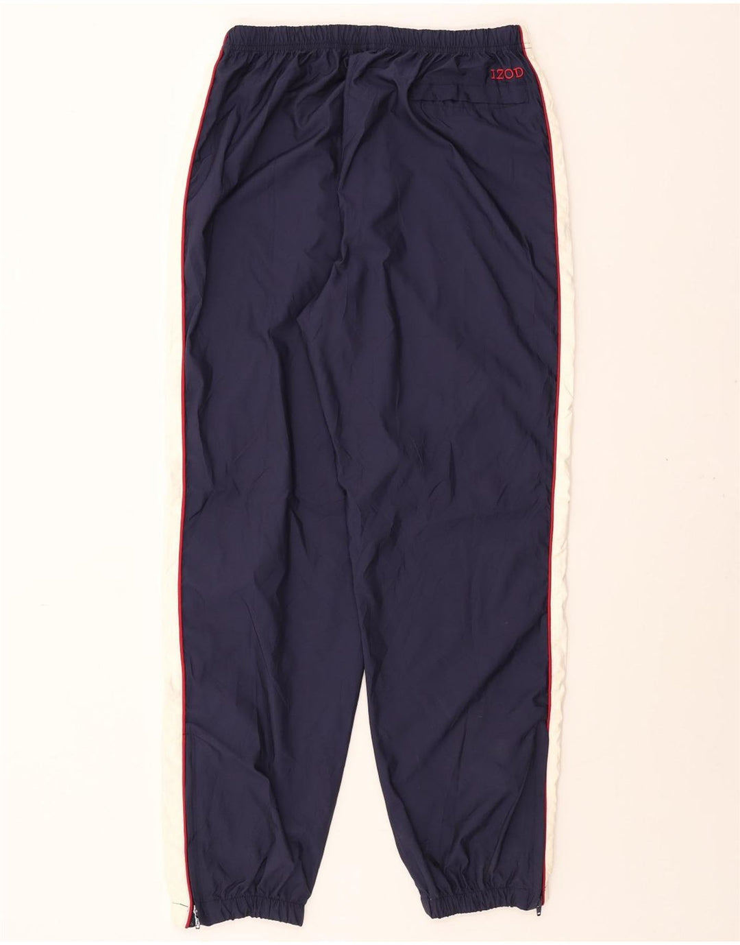 IZOD Mens Tracksuit Trousers Joggers Large  Navy Blue Colourblock Vintage Izod and Second-Hand Izod from Messina Hembry 