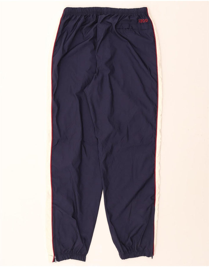 IZOD Mens Tracksuit Trousers Joggers Large  Navy Blue Colourblock Vintage Izod and Second-Hand Izod from Messina Hembry 