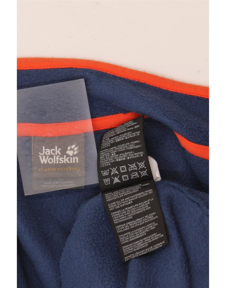 Флисовая куртка Jack Wolfskin для мальчиков 13–14 лет, темно-синяя, полиэстер