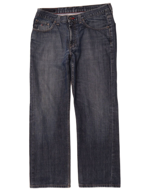 TOMMY HILFIGER Мужские прямые джинсы W34 L32 синие, хлопок