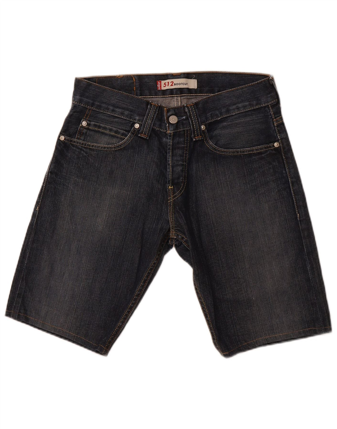 Мужские джинсовые шорты LEVI'S 512 W29, маленькие синие, хлопок
