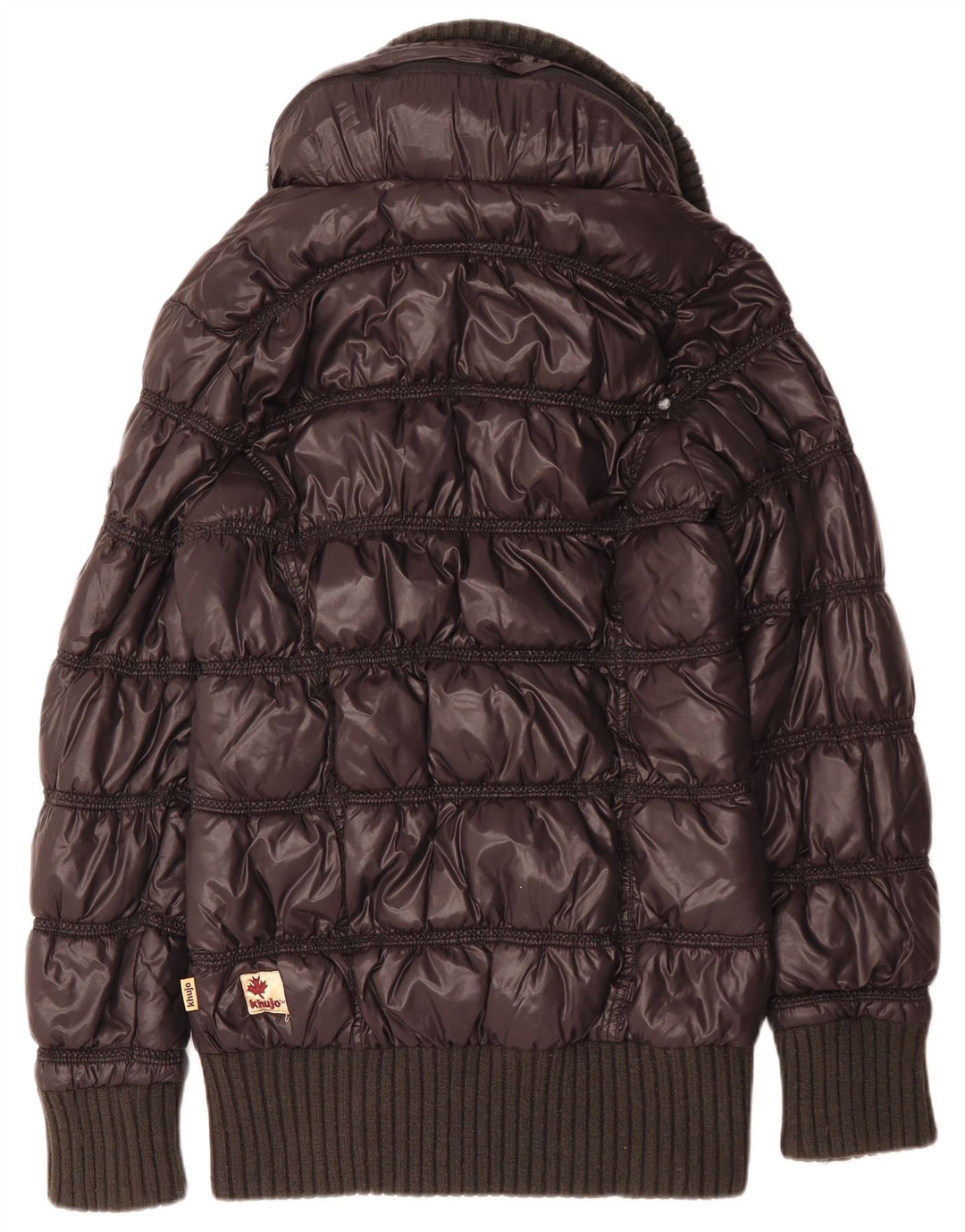 KHUJO Женская стеганая куртка с капюшоном UK 18 XL Темно-синий