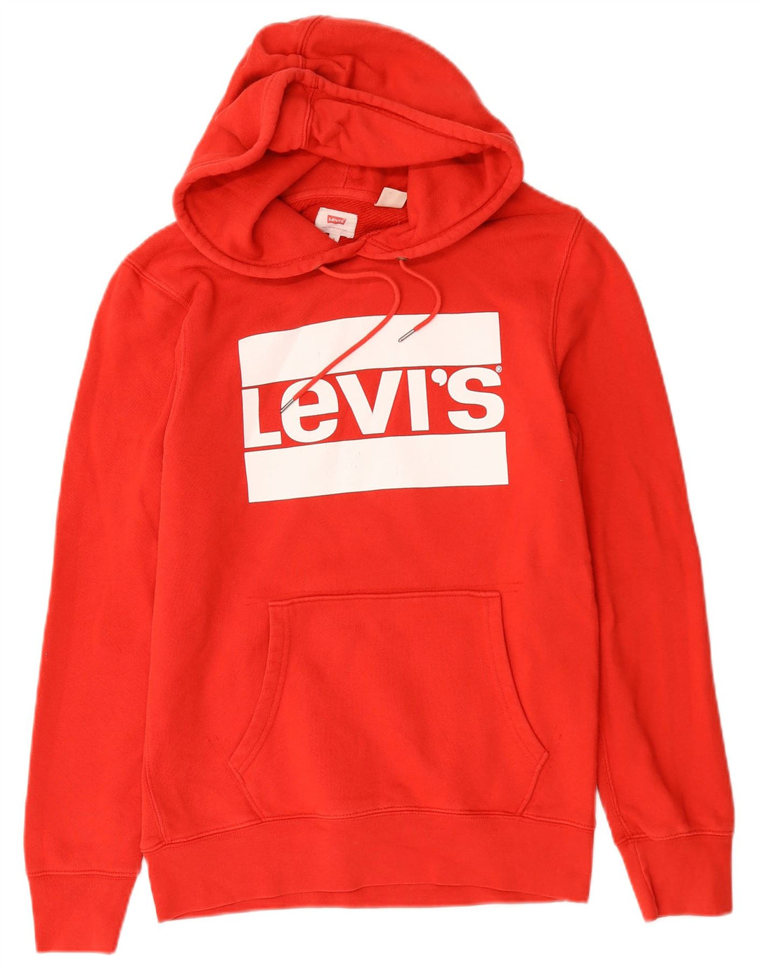 Мужской джемпер с капюшоном Levi's, маленький красный, хлопковый