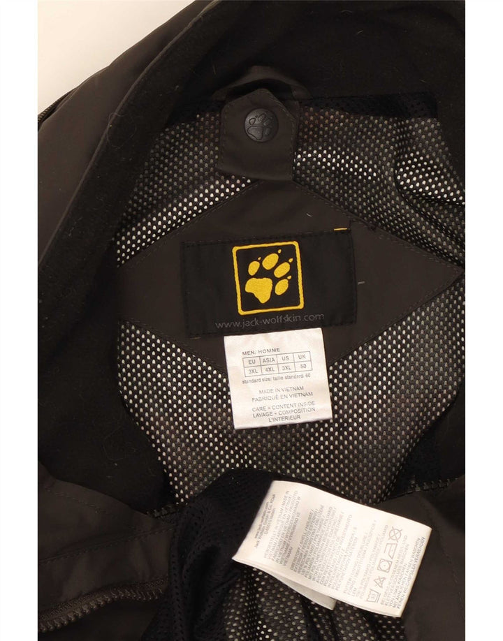 Мужская дождевик Jack Wolfskin UK 50 3XL Хаки Полиамид с цветными блоками