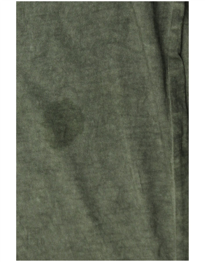 Мужской топ с рисунком BENETTON, зеленый хлопок с длинным рукавом, маленький размер