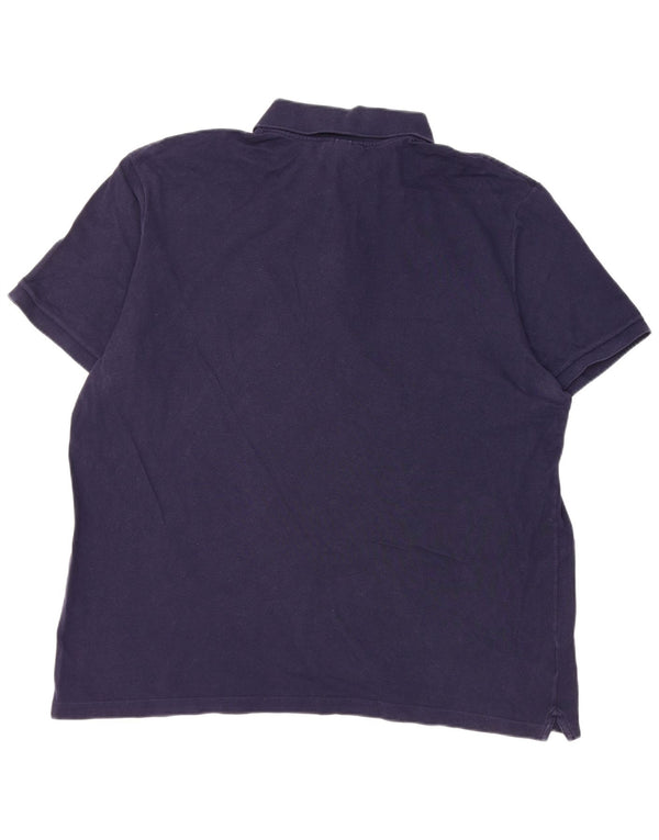Мужская рубашка-поло приталенного кроя Lacoste, размер 8, 3XL, темно-синяя, хлопок