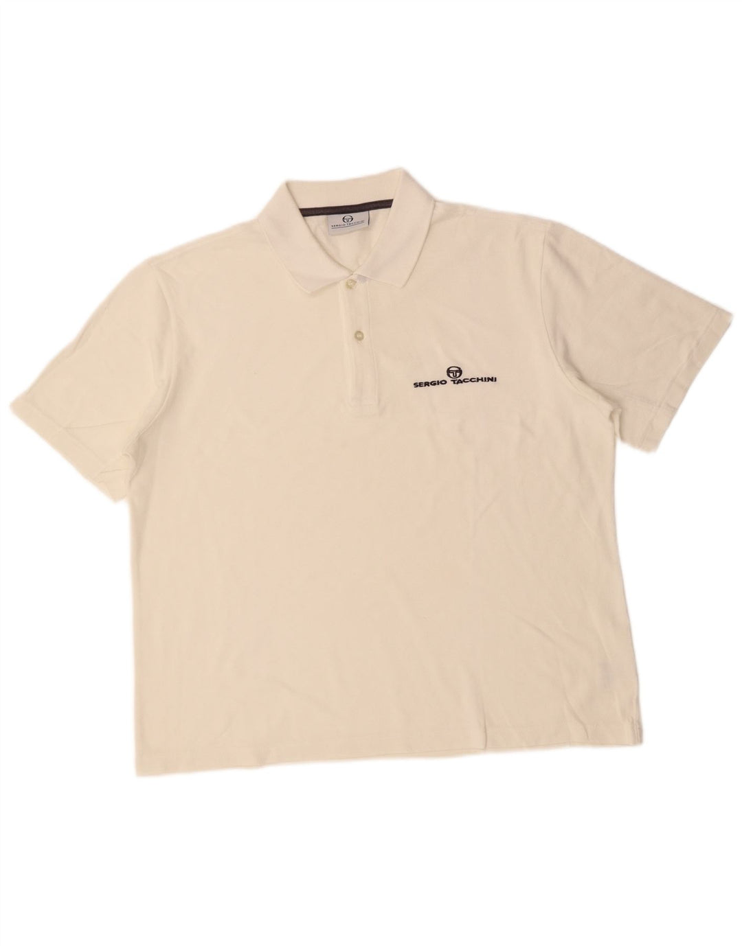 Мужская рубашка поло SERGIO TACCHINI XL, белый хлопок
