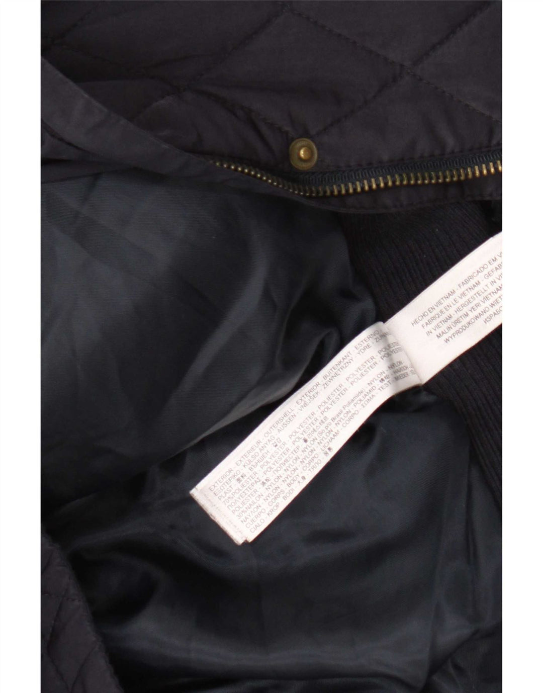 Massimo Dutti Женская стеганая куртка EU 38 Средний Темно-Синий Цветной блок