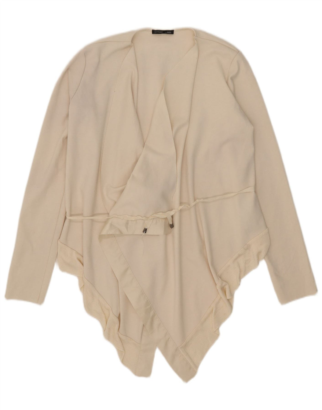 Женский асимметричный кардиган Zara UK 10, маленький, белый, полиэстер