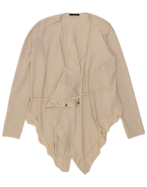 Женский асимметричный кардиган Zara UK 10, маленький, белый, полиэстер