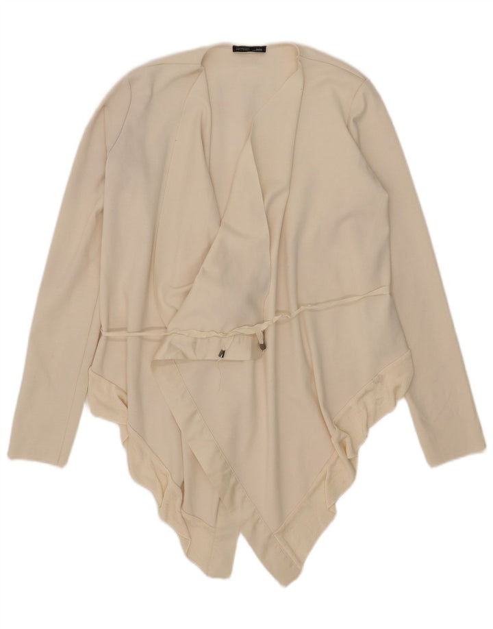 Женский асимметричный кардиган Zara UK 10, маленький, белый, полиэстер