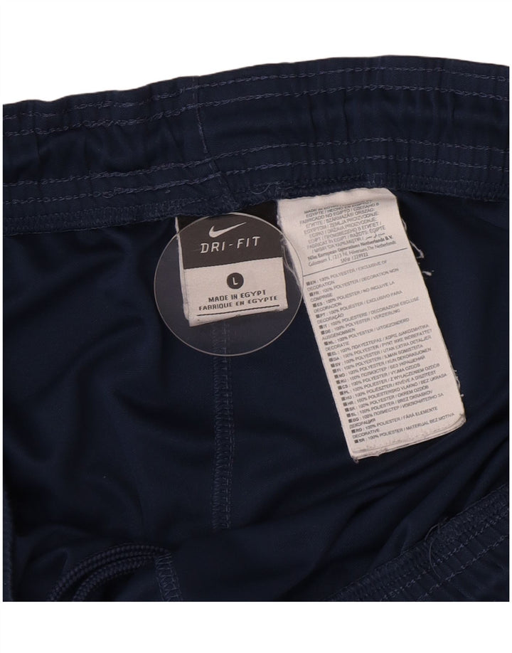 Мужские спортивные шорты Nike Dri Fit, большие темно-синие, полиэстер