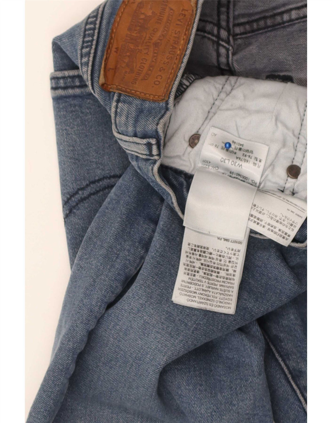Мужские узкие джинсы Levi's W30 L30 синие, хлопок
