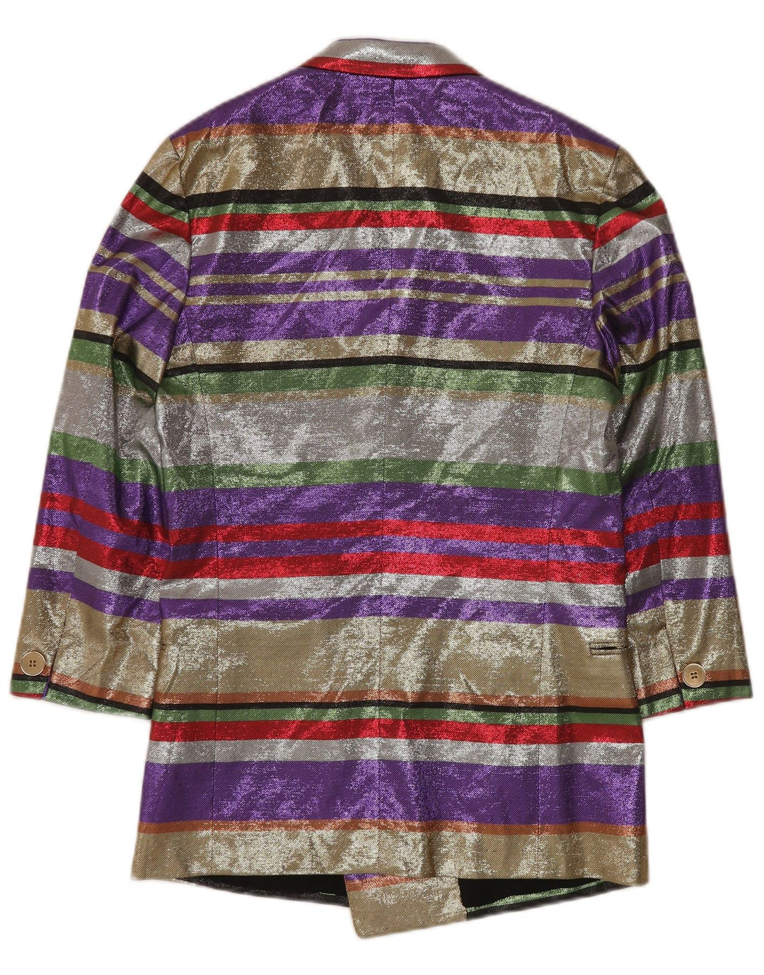 ВИНТАЖНЫЙ женский пиджак с рукавом 3/4 EU 40, средний, разноцветный в полоску