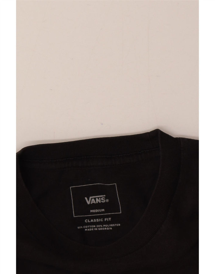 Мужская футболка классического кроя Vans, хлопковый топ среднего серого цвета с цветными блоками
