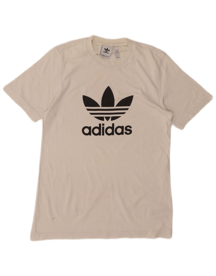 ADIDAS Мужская футболка с рисунком, маленький белый хлопок