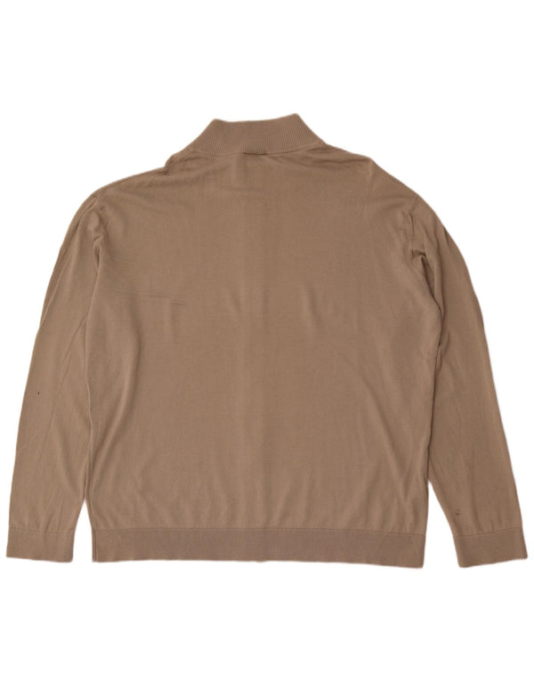 Мужской кардиган Lacoste, размер 10, 5XL, бежевый, хлопок