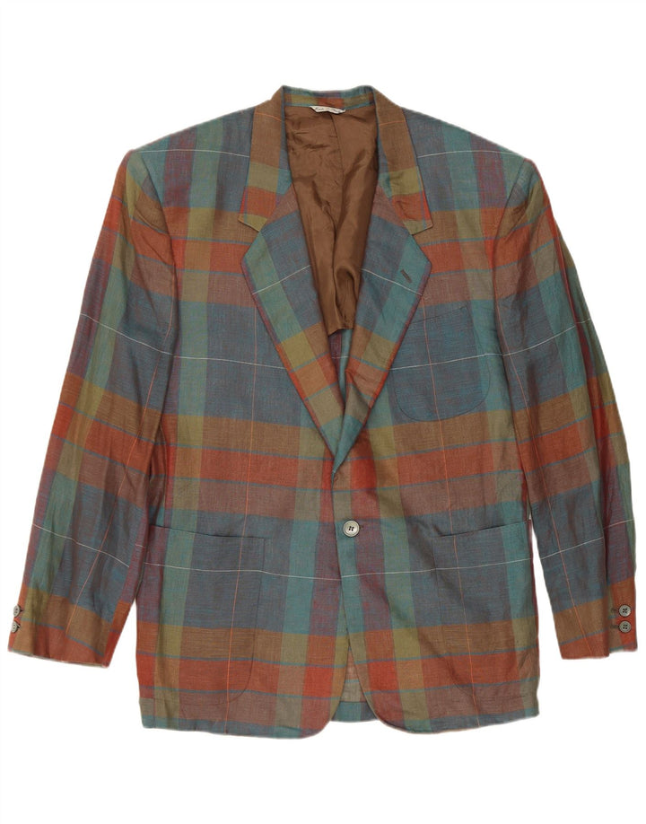 Мужской пиджак Missoni на 1 пуговице IT 52 XL, льняная разноцветная клетка