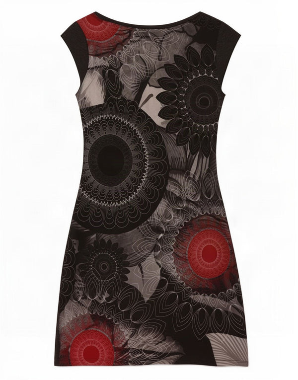 Женское платье-футляр Desigual UK 10, маленькое серое, полиэстер с цветочным принтом