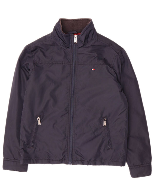 Куртка-бомбер Tommy Hilfiger для мальчиков 9–10 лет, темно-синий, нейлон