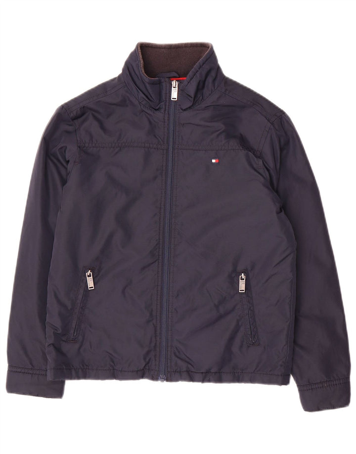 Куртка-бомбер Tommy Hilfiger для мальчиков 9–10 лет, темно-синий, нейлон