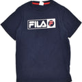 FILA Boys Graphic T-Shirt Top 10-11 Years Large Navy Blue Cotton | Vintage Fila | Thrift | Second-Hand Fila | Used Clothing | Messina Hembry 