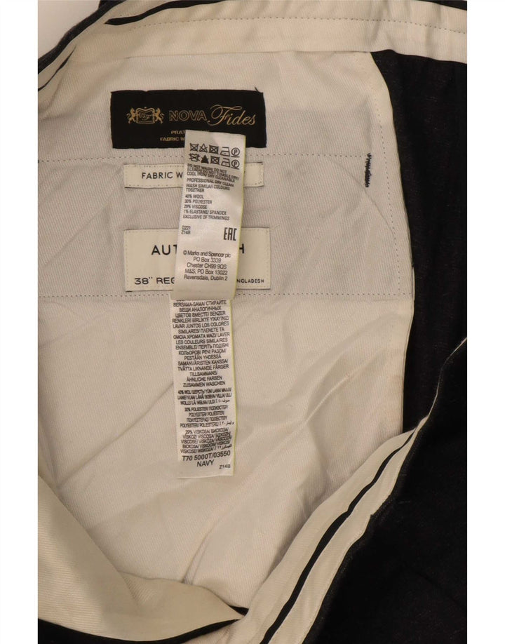 Мужские брюки-чиносы Marks & Spencer с автографом W38 L31 темно-синие