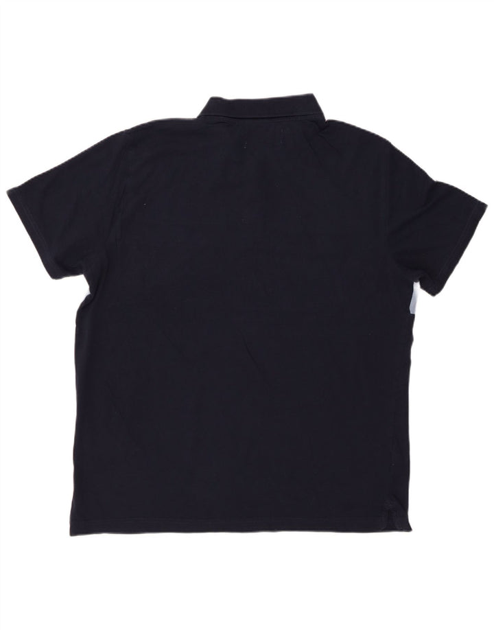 Мужская рубашка поло PENGUIN XL, хлопковая темно-синяя полоска