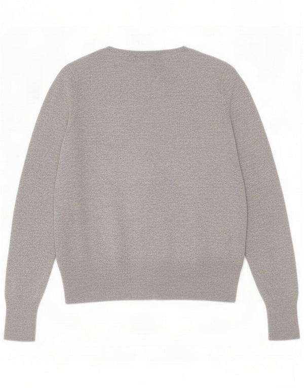 Женский кардиган с рюшами Marks & Spencer UK 14 Средний серый в крапинку