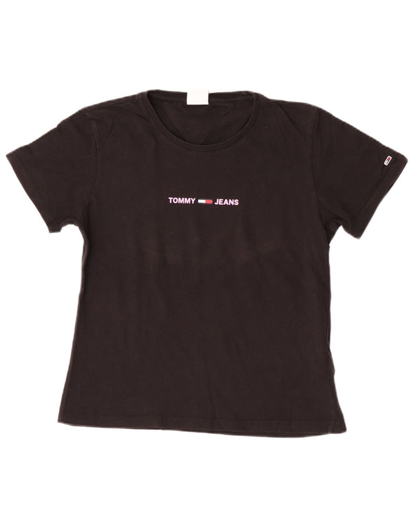 Женская футболка с коротким рукавом Tommy Hilfiger Top UK 12, средний черный