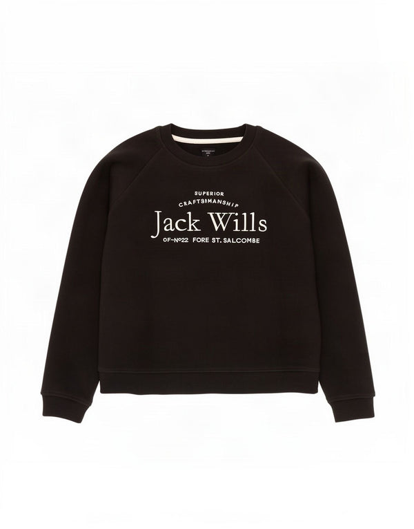 Женский джемпер оверсайз с рисунком Jack Wills UK 12, средний черный