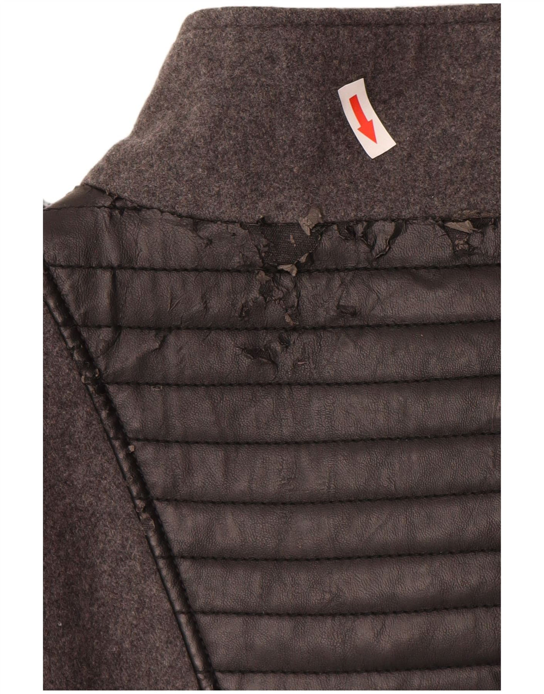 KHUJO Женское пальто в стиле милитари UK 16, большое, серое, шерстяное