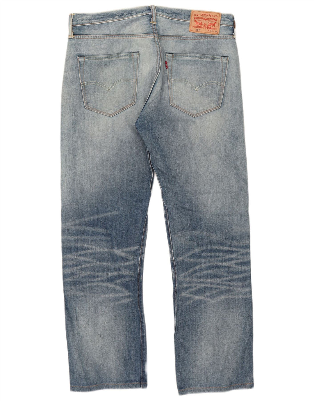 Мужские прямые джинсы Levi's 501 W34 L28 синие, хлопок