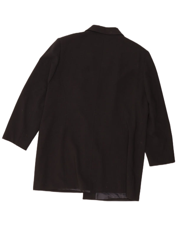 ВИНТАЖНОЕ Женское Пальто UK 14 Среднее Черное