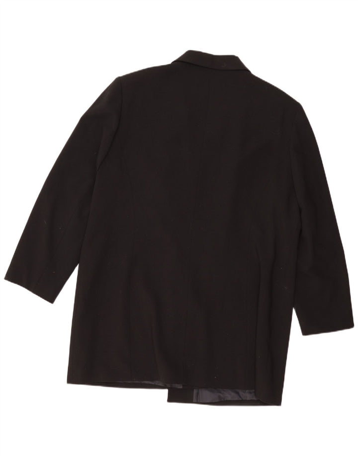 ВИНТАЖНОЕ Женское Пальто UK 14 Среднее Черное