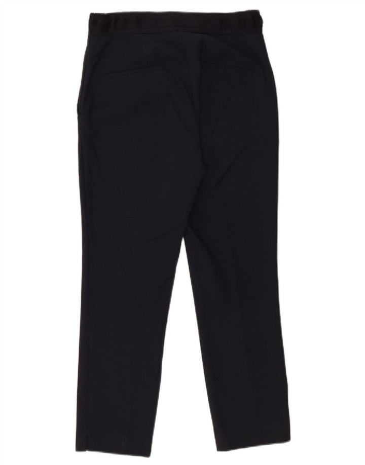 Женские укороченные брюки Zara, маленькие W26 L25, темно-синие