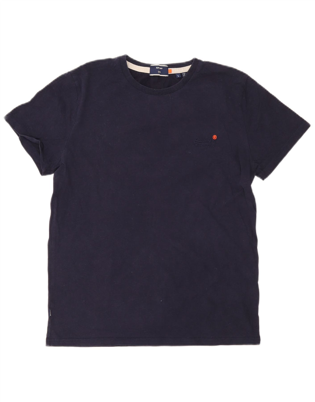 Женская футболка Superdry Top UK 16, большой размер, темно-синий, хлопок