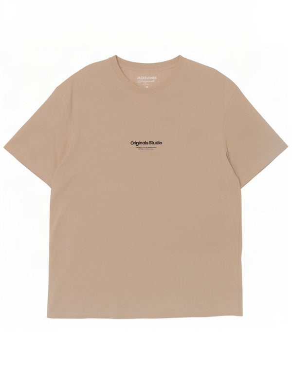 Мужская футболка Jack & Jones Top XL, бежевый хлопок