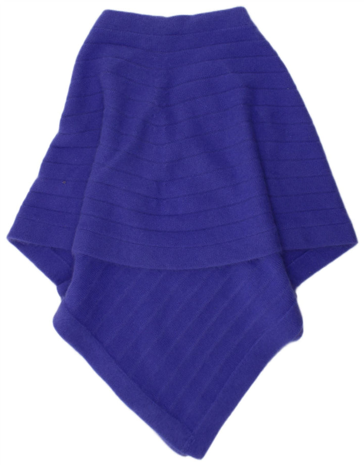 LUISA SPAGNOLI Womens Poncho Shawl One Size Blue