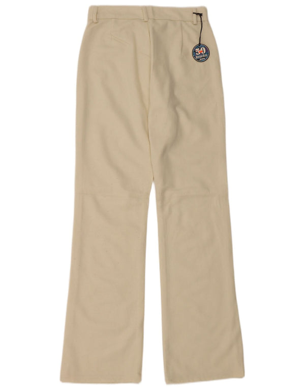 Винтажные женские повседневные брюки Bootcut IT 40 Small W27 L32 Бежевые