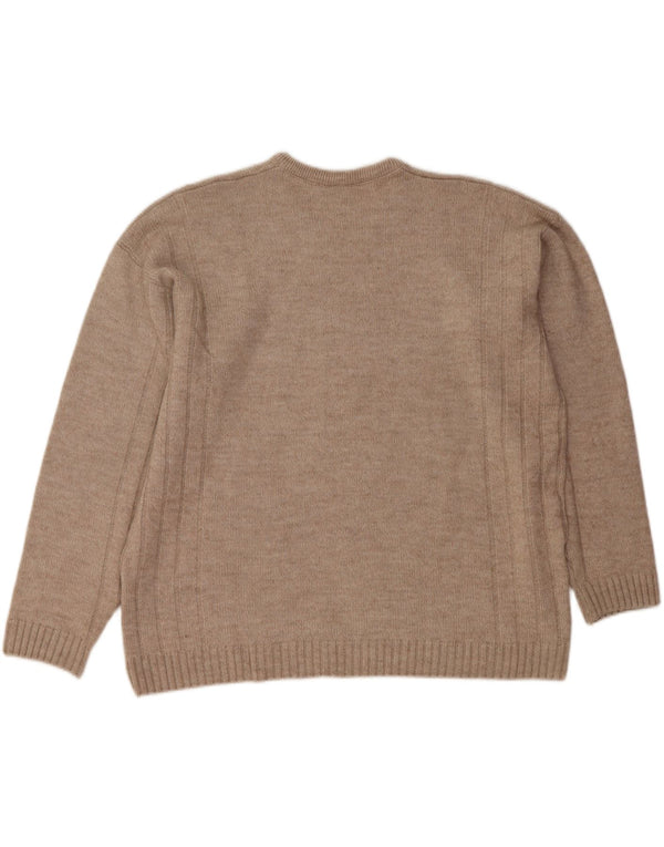 Мужской джемпер LACOSTE с v-образным вырезом, размер 7, 2XL, бежевый, шерсть