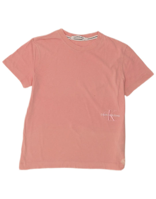 Женская футболка Calvin Klein Jeans Top UK 10 Small Pink Cotton