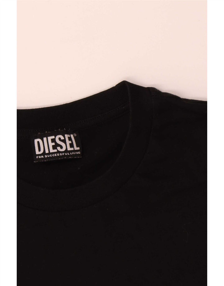 Мужская футболка с рисунком Diesel, хлопковая, среднего размера, черная