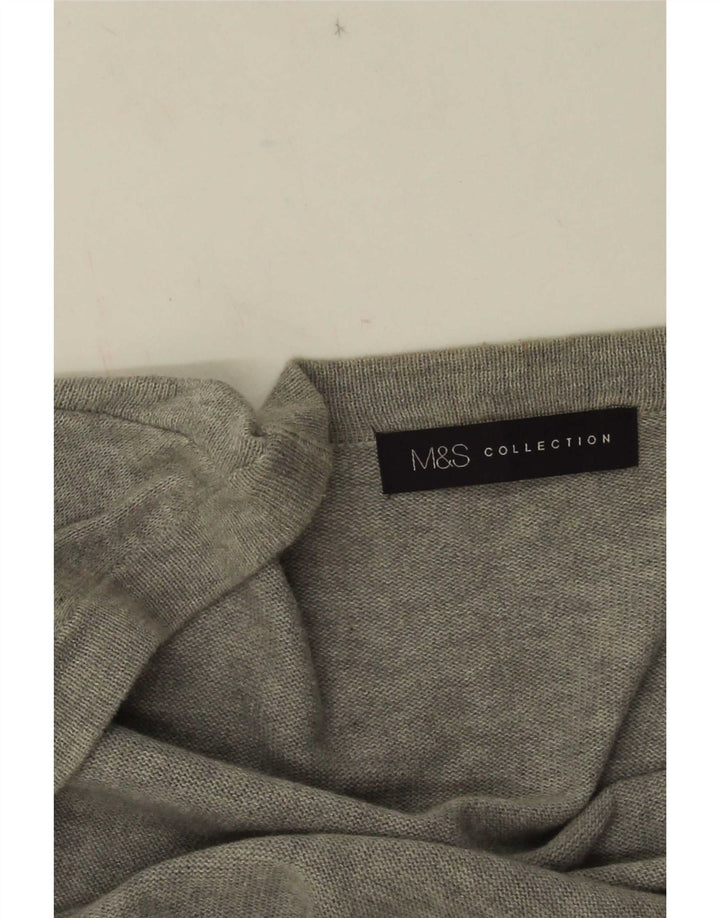 Женский открытый кардиган Marks & Spencer UK 10, маленький серый