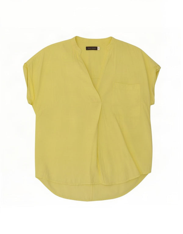 Женская блузка MINT VELVET Top UK 12, вискоза среднего желтого цвета