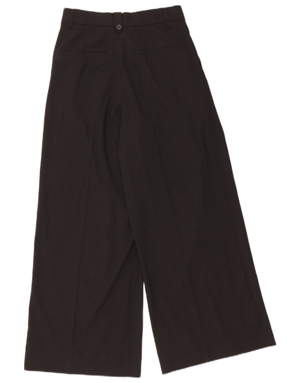 Женские широкие брюки чинос Zara XS W24 L27, черный полиэстер